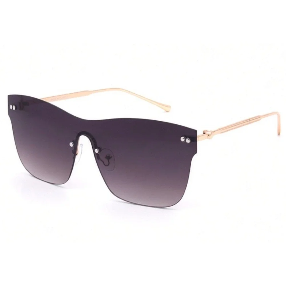 Sunglasses Black Lens Fashion Oversized Shield Sunglasses Luxury Driving Eyewear